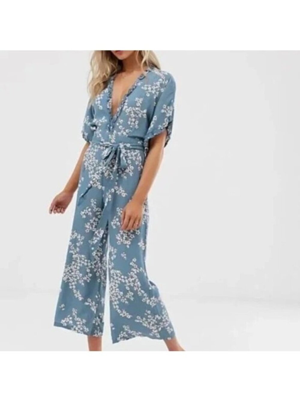 Faithfull The Brand La Villa Floral Print Jumpsuit